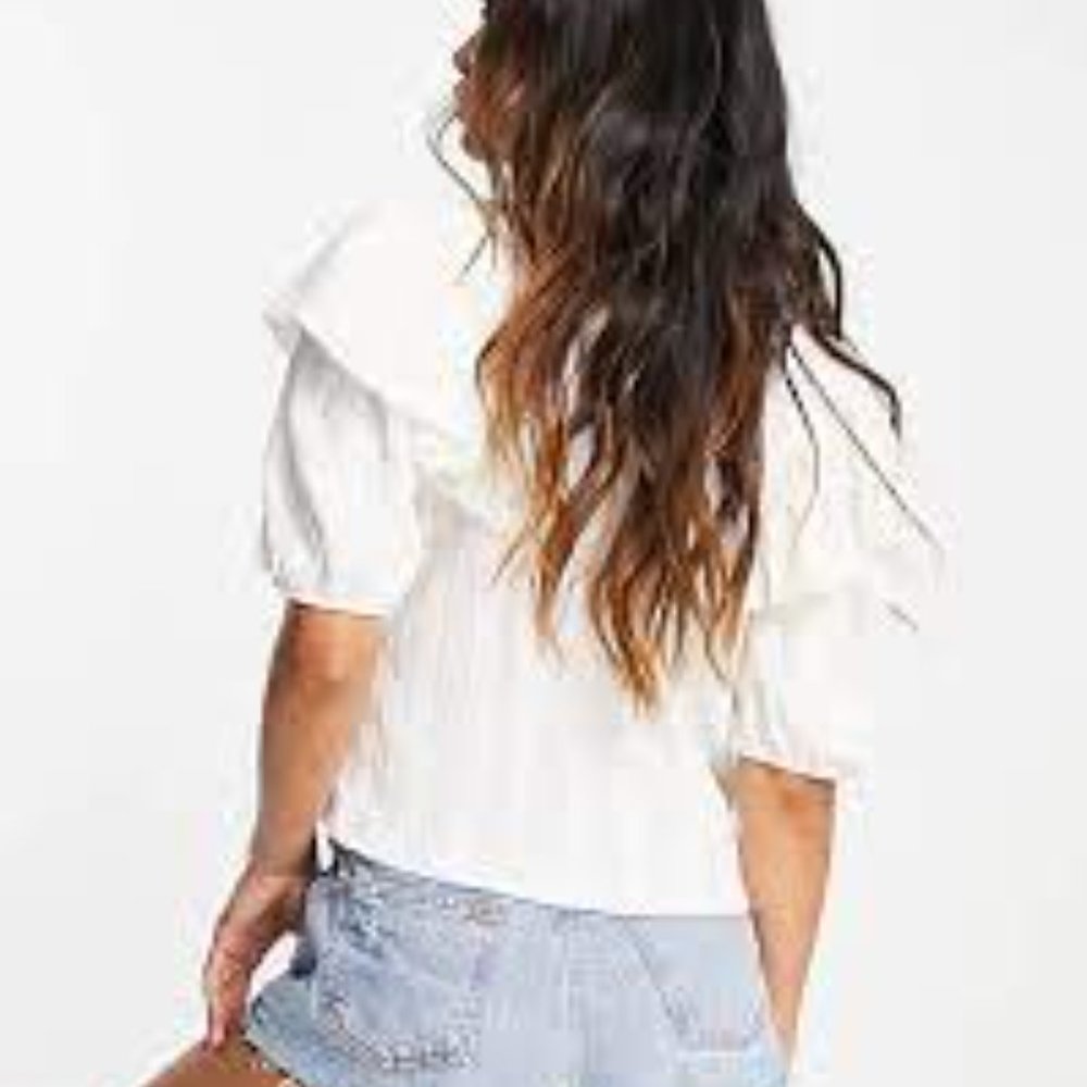 NWT Mango Ruffle Tee - Picture 3 of 4